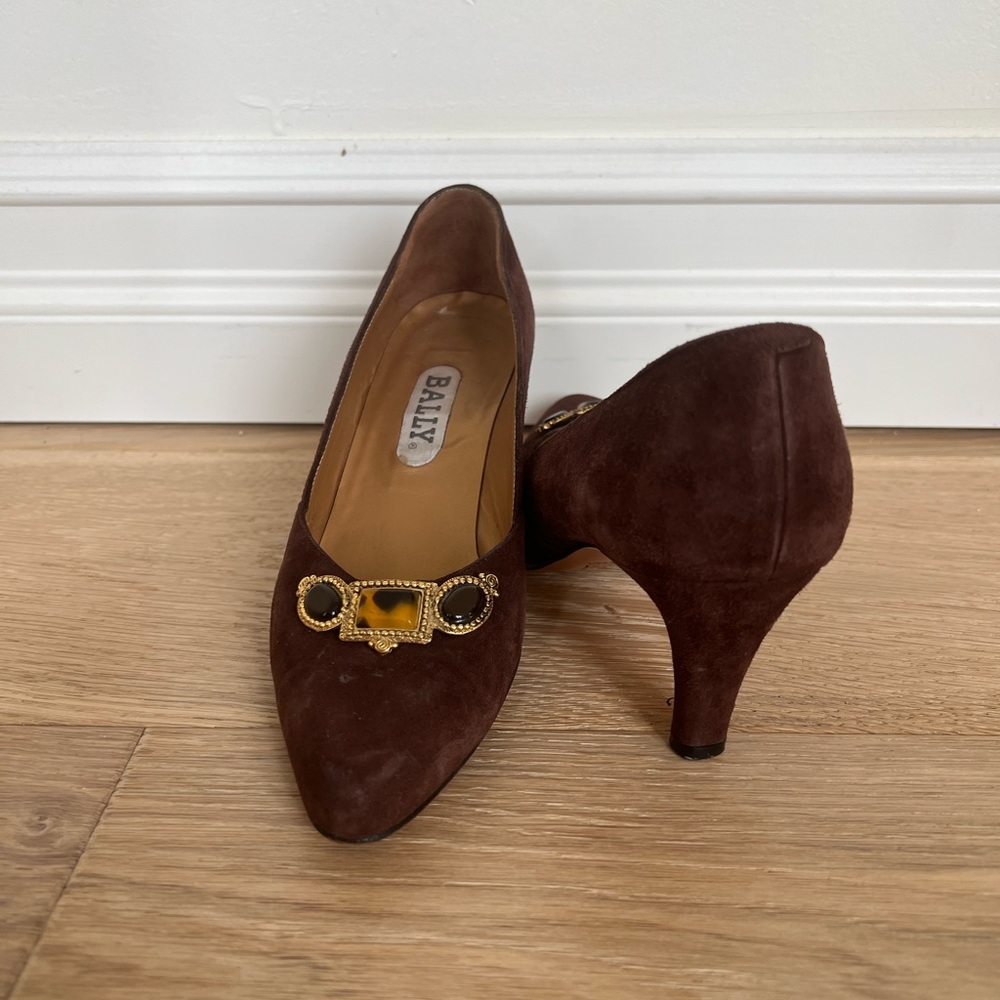 Bally suede heels
